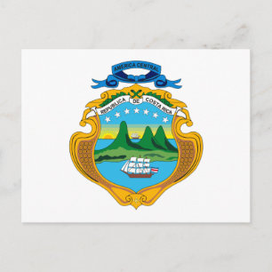 Costa Rica Coat of Arms Postcard