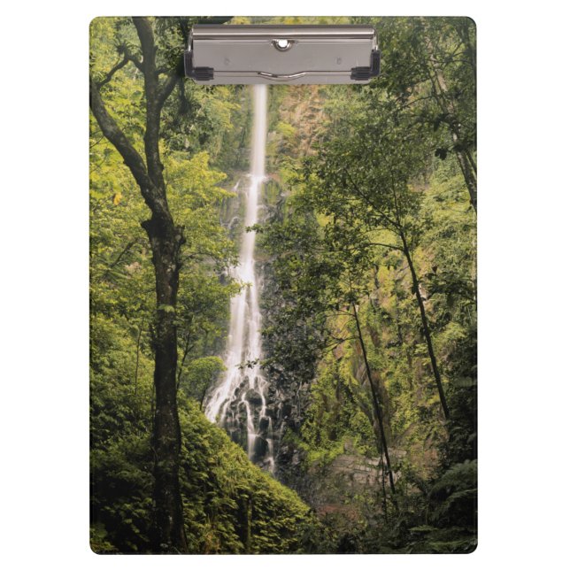 Costa Rica, Cocos Island, Wafer Bay Waterfall Clipboard (Front)