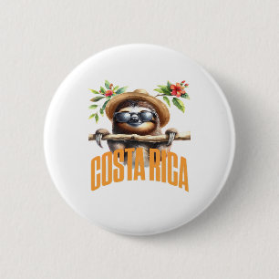 Costa Rica cool sloth Classic T-Shirt 6 Cm Round Badge