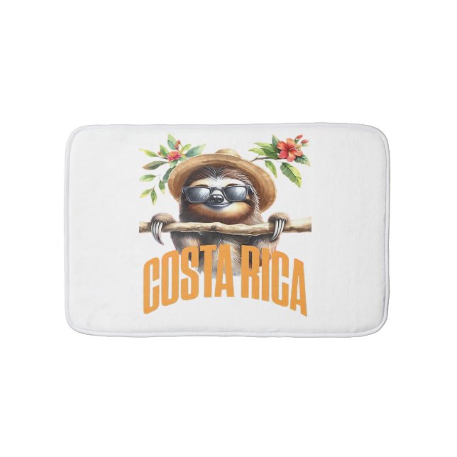 Costa Rica cool sloth Classic T-Shirt Bath Mat (Front)