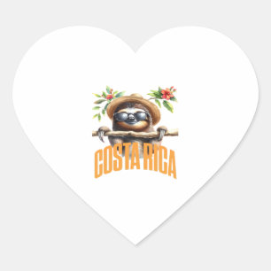 Costa Rica cool sloth Classic T-Shirt Heart Sticker