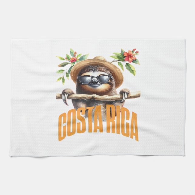 Costa Rica cool sloth Classic T-Shirt Tea Towel (Horizontal)