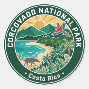 Costa Rica Corcovado National Park Classic Round Sticker
