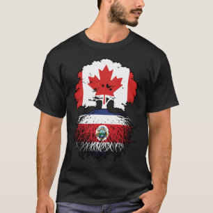Costa Rica Costa Rican Canadian Canada Tree Roots T-Shirt