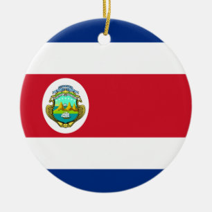 Costa Rica – Costa Rican National Flag Ceramic Ornament