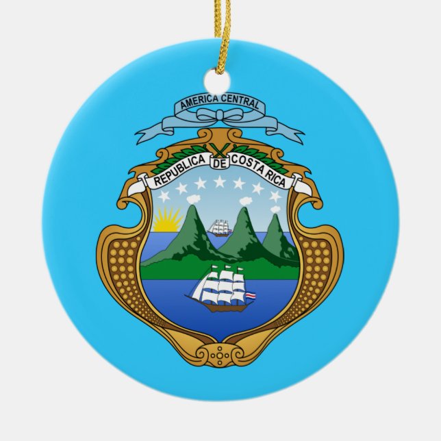 COSTA RICA Custom Christmas Ornament (Front)