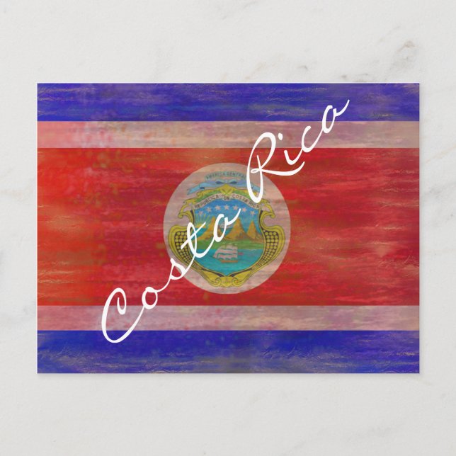 Costa Rica distressed flag Postcard (Front)