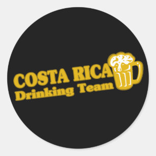 Costa Rica Drinking Team Classic Round Sticker