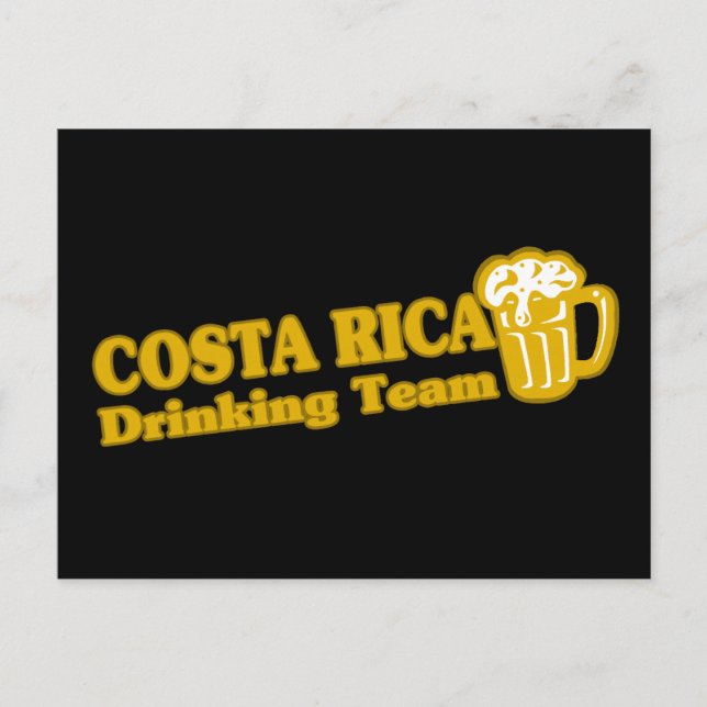 Costa Rica Drinking Team Postcard (Front)