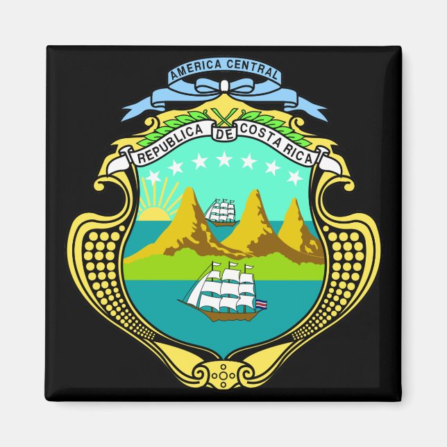 costa rica emblem magnet (Front)
