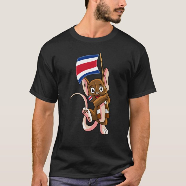 Costa Rica Fan Mouse T-Shirt (Front)
