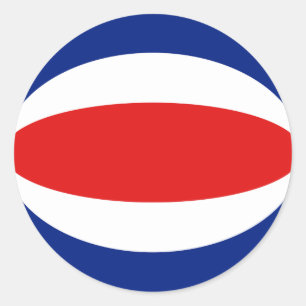 Costa Rica Fisheye Flag Sticker