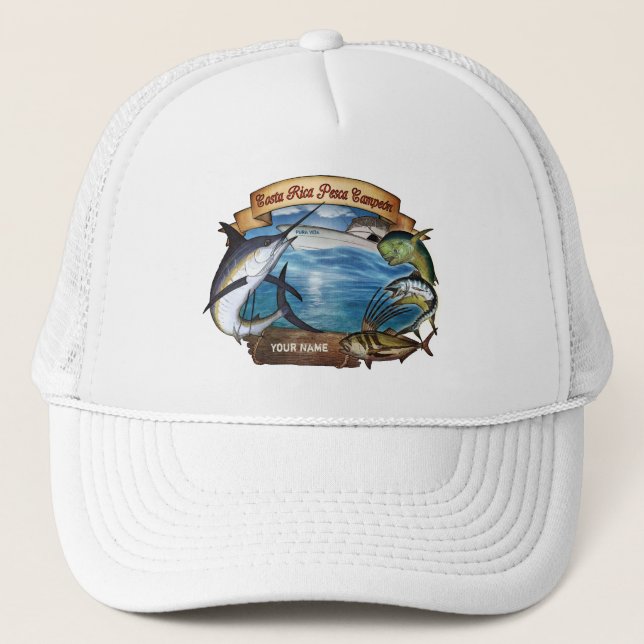 Costa Rica Fishing Champion (your name) Trucker Hat (Front)