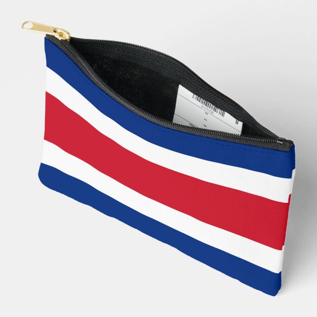 Costa Rica flag Accessory Pouch (Open)