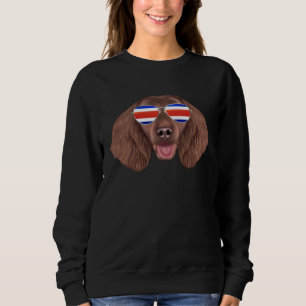 Costa Rica Flag American Water Spaniel Dog Tico Po Sweatshirt