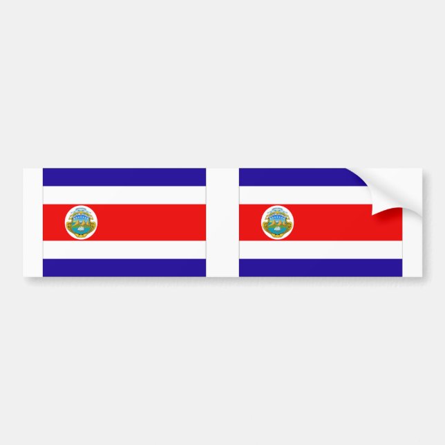 Costa Rica flag Bumper Sticker (Front)