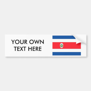 Costa Rica Flag Bumper Sticker