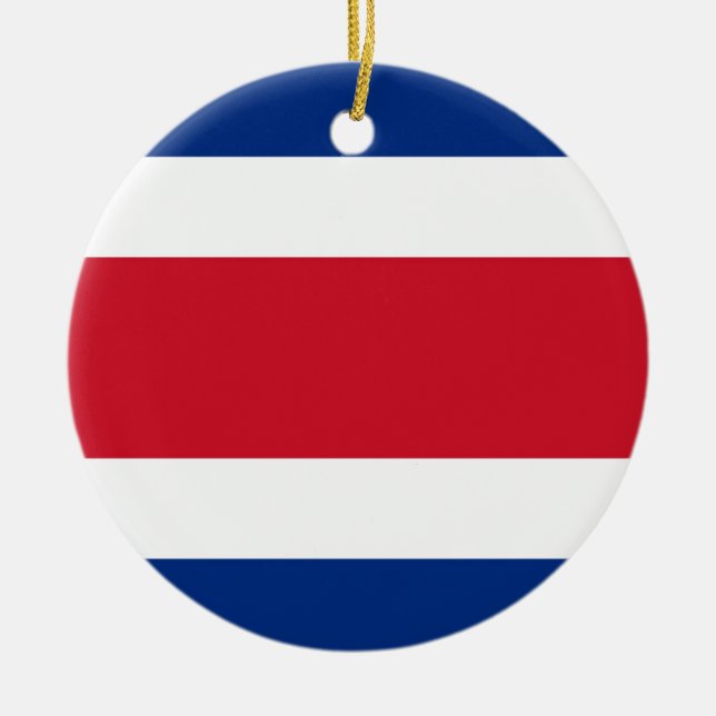 Costa Rica flag Ceramic Ornament (Front)