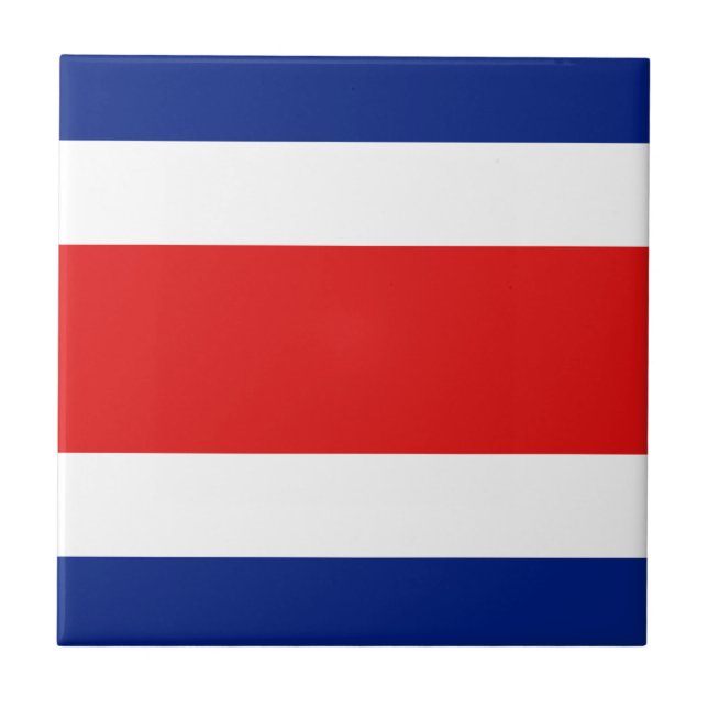 Costa Rica Flag Ceramic Tile (Front)