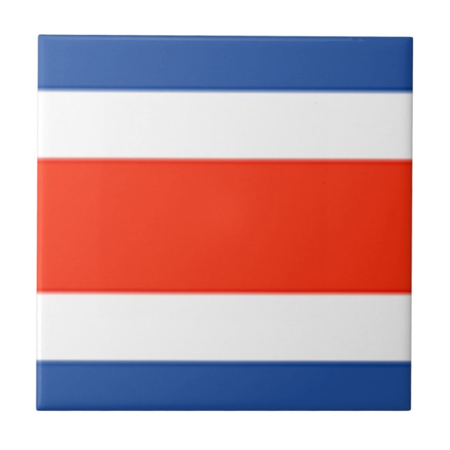 Costa Rica Flag Ceramic Tile (Front)