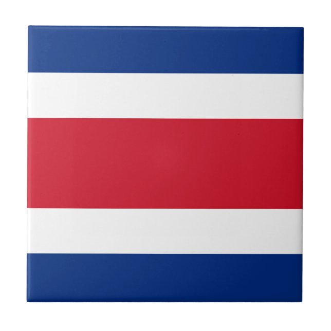 Costa Rica flag Ceramic Tile (Front)