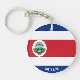 Costa Rica Flag Charming Patriotic Key Ring