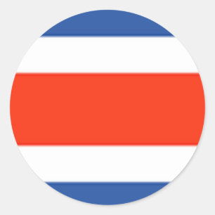 Costa Rica Flag Classic Round Sticker