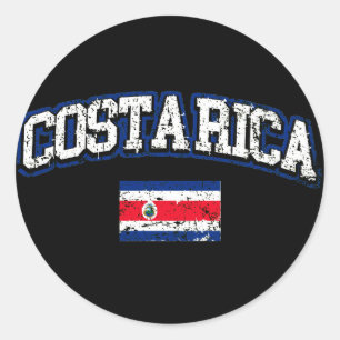 Costa Rica Flag Classic Round Sticker