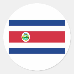 Costa Rica Flag Classic Round Sticker
