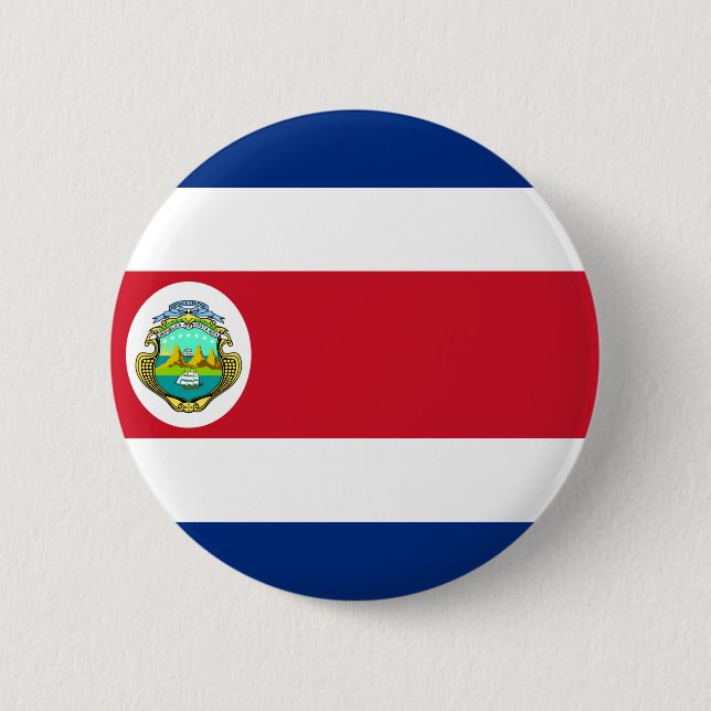 Costa Rica Flag CR 6 Cm Round Badge (Front)