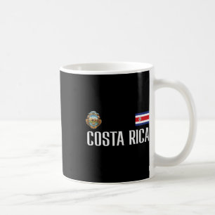 Costa Rica Flag Footll Soccer Fan Men Women Kids Coffee Mug