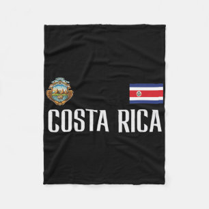 Costa Rica Flag Footll Soccer Fan Men Women Kids Fleece Blanket