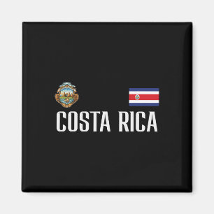 Costa Rica Flag Footll Soccer Fan Men Women Kids Magnet