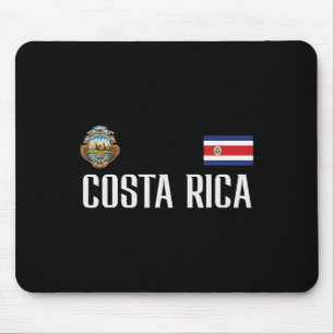 Costa Rica Flag Footll Soccer Fan Men Women Kids Mouse Pad