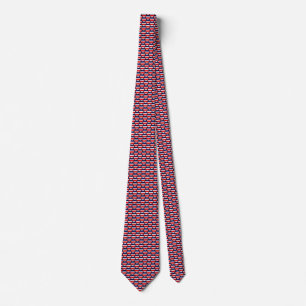 Costa Rica Flag Hearts Tie
