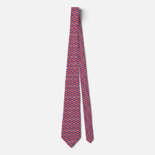 Costa Rica Flag Honeycomb Tie