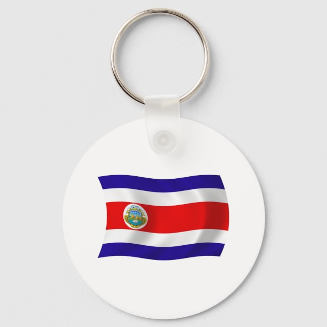 Costa Rica Flag Keychain (Front)