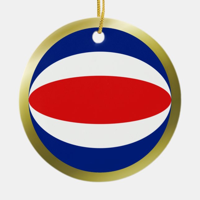 Costa Rica Flag Ornament (Front)