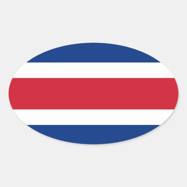 Costa Rica Flag Oval Sticker (Front)