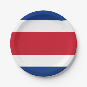 Costa Rica Flag Paper Plate