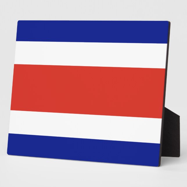 Costa Rica Flag Plaque (Side)