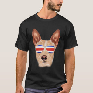 Costa Rica Flag Portuguese Podengo Pequeno Dog Tic T-Shirt