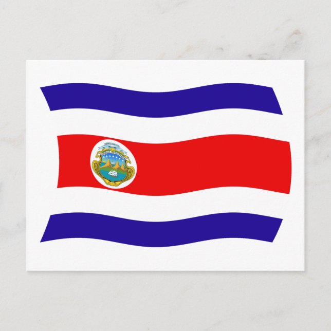 Costa Rica Flag Postcard (Front)