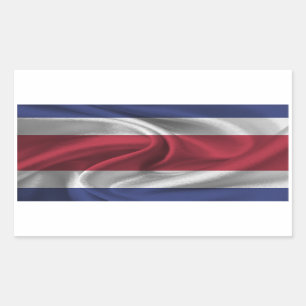 Costa Rica Flag Rectangular Sticker