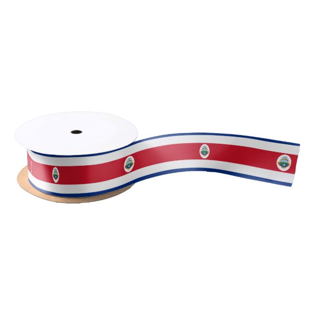 Costa Rica flag Ribbon Satin Ribbon (Spool)