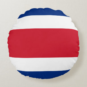 Costa Rica Flag Round Cushion