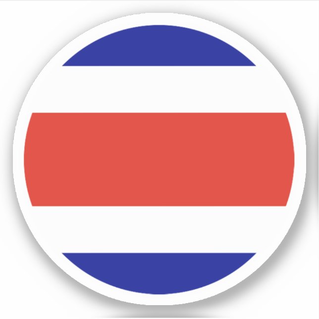 Costa Rica Flag Round Sticker (Front)