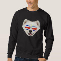Costa Rica Flag Samoyed Dog Tico Pocket