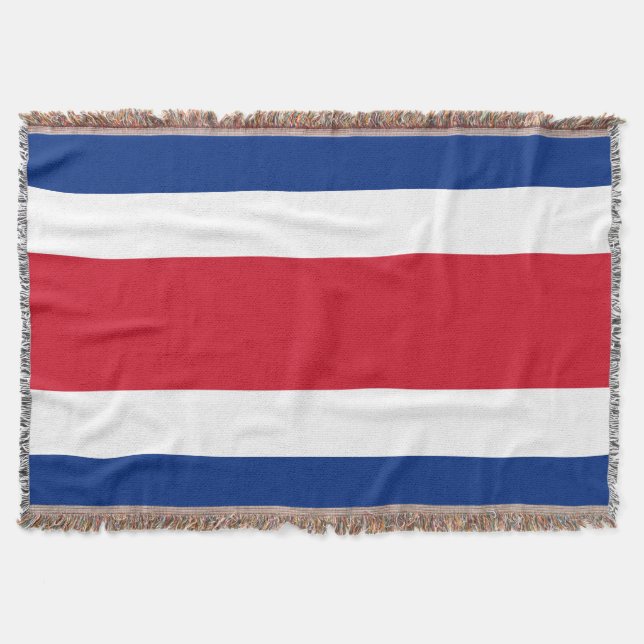 Costa Rica flag Throw Blanket (Front)