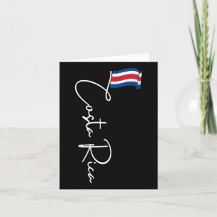 Costa Rica Flag Vacation Tropical Pura Vida Costa Card